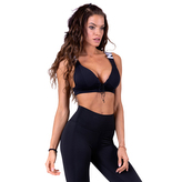 Nebbia Lace-up sportovní podprsenka 694 - Černá - M