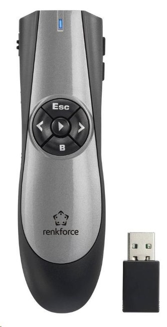 CONRAD Bezdrátový prezentér s laserovým ukazovátkem Renkforce RF-PRE100