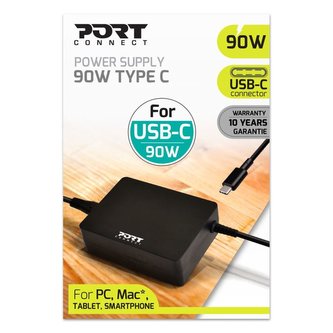 PORT CONNECT napájecí adaptér k notebooku, 90W, USB-C konektor