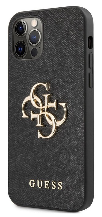 Guess Saffiano Big 4G Case iPhone 12 Pro Max,Black