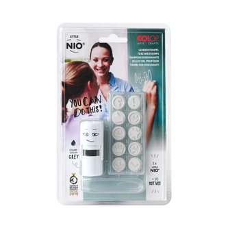 COLOP Little NIO Teacher (10 ks motivů+razítko+polštářek šedé barvy)