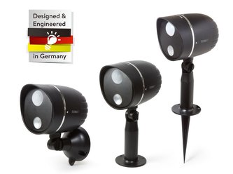 Technaxx venkovní LED osvětlení s detekcí pohybu na baterie, černé (TX-107)