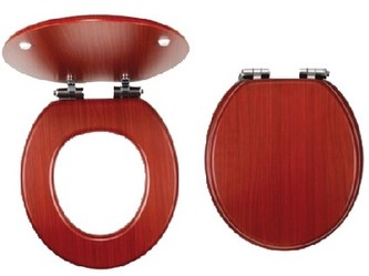 sedátko WC LYRA dřev. OŘECH, pomalu padající