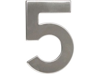 číslo domovní č.5 95mm nerez