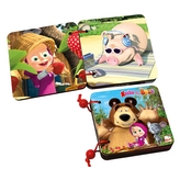 Bino Drevená knižka Máša a medveď viacfarebná