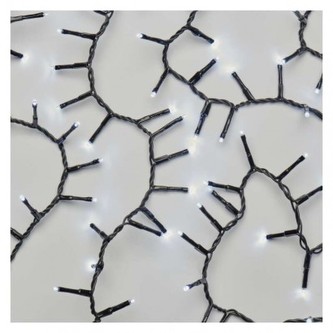 LED vánoční řetěz – ježek, 6 m, venkovní i vnitřní, studená bílá, časovač