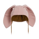 Kojenecká bavlněná čepička s oušky New Baby Favorite růžová - velikost 80 (9-12m)