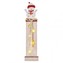 LED dekorace dřevěná – sněhulák, 46 cm, 2x AA, vnitřní, teplá bílá, časovač