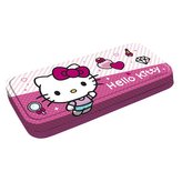 Hello Kitty plechové pouzdro třípatrové s líčením a sponkami