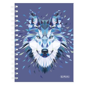 Herlitz - Spirálový blok A5/100 listů, čtvereček, Vlk