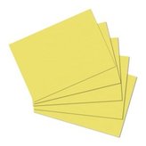 Herlitz - Karty do kartotéky, A6, čisté žlté