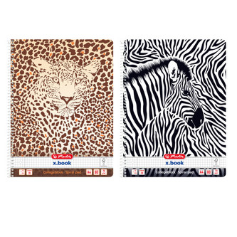 Špirálový blok A4/80 listov, štvorčekový Animal Print