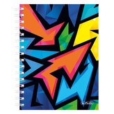 Herlitz - Spirálový blok A5/100 listů, čtvereček, Neon Art