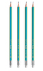 Herlitz - Tužka s gumou GREENline, 4 ks
