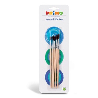 Sada kulatých štětců PRIMO, 5ks, blistr