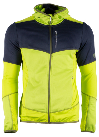 GTS 3015 M S20 - Pánská mikina Waffle Fleece, Bicolour - lime - M