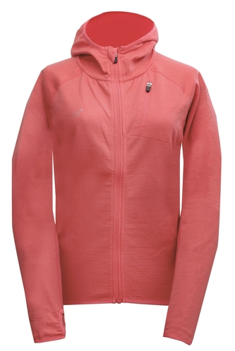 ALLTORP - dámská vlněná bunda s kapucí - blush red - 40