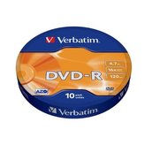 DVD-R Verbatim 4,7 GB (120min) 16x 10-spindl RETAIL
