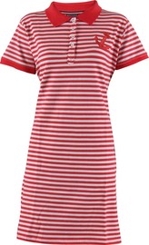 MARINE - dámské šaty s límečkem - červené - 42
