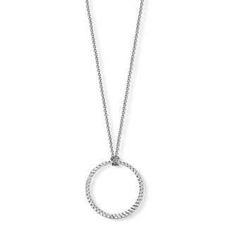 Náhrdelník s kroužkem na přívěsky Thomas Sabo, X0251-637-21-L90, Charm Club, 925 Sterling silver, blackened