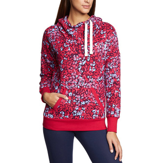 Fun Graphic Hoodie- Fleece, cerise-allover | XS