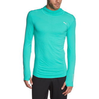 PR_Cross_Hooded L S Tee, pool green | L