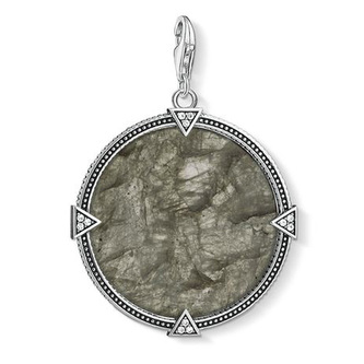 Přívěsek \"Vintage hra barev\" Thomas Sabo, Y0010-462-5, Charm Club, 925 Sterling silver, blackened, labradorite, zirconia