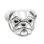 Korálek \"Mops\" Thomas Sabo, K0164-691-12, Karma Beads, 925 Sterling silver, blackened, cold enamel black, zirconia black