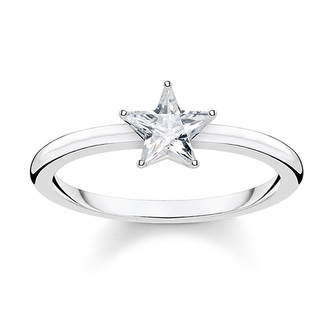 Prsten \"Hvězda\" Thomas Sabo, TR2270-051-14-52, Sterling Silver, 925 Sterling silver, zirconia white