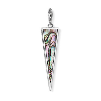 Přívěsek \"Trojúhelník s tyrkysovou perletí\" Thomas Sabo, Y0026-509-7, Charm Club, 925 Sterling silver, abalone mother of pearl
