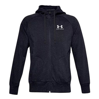 SPECKLED FLEECE FZ HOODIE - L, L