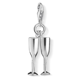 Přívěsek \"Skleničky na šampaňské\" Thomas Sabo, 1288-001-12, Charm Club, 925 Sterling silver