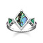 Prsten \"Cik cak perleťový\" Thomas Sabo, TR2232-991-7-54, Sterling Silver, 925 Sterling silver, blackened, abalone mother-of-pearl, glass-ceramic stone
