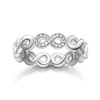 Prsten \"Nekonečno\" Thomas Sabo, D_TR0003-725-14-52, Sterling Silver, 925 Sterling silver, white diamond