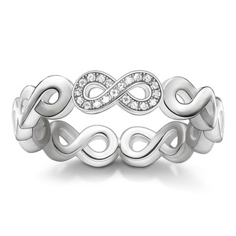 Prsten \"Nekonečno\" Thomas Sabo, D_TR0003-725-14-56, Sterling Silver, 925 Sterling silver, white diamond