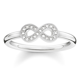 Prsten \"Nekonečno\" Thomas Sabo, D_TR0001-725-14-54, Sterling Silver, 925 Sterling silver, white diamond