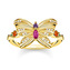 Prsten \"Motýl\" Thomas Sabo, TR2285-488-7-54, Sterling Silver, 925 Sterling silver, 18k yellow gold plating, synthetic corundum, glass-ceramic stone, zirconia