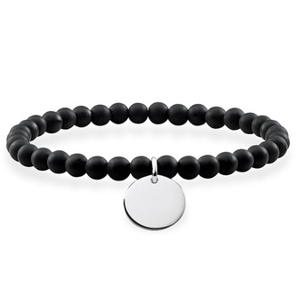 Náramek \"Obsidián\" Thomas Sabo, LBA0114-023-11-L16,5, Love Bridge, 925 Sterling silver, obsidian