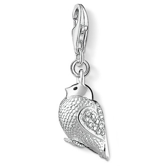Přívěsek \"Ptáček\" Thomas Sabo, 1450-041-14, Charm Club, 925 Sterling silver, cold enamel/zirconia white