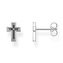 Náušnice \"Černý kříž\" Thomas Sabo, H2112-643-11, Sterling Silver, 925 Sterling silver, blackened, zirconia black