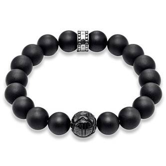 Náramek \"Obsidián\" Thomas Sabo, A1085-023-11-L, Sterling Silver, 925 Sterling silver, obsidian