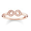 Prsten \"Nekonečno\" Thomas Sabo, D_TR0001-923-14-54, Sterling Silver, 925 Sterling silver, 18k rose gold plating, white diamond