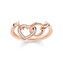 Prsten \"Spolu srdce\" Thomas Sabo, TR2142-416-14-54, Sterling Silver, 925 Sterling silver, 18k rose gold plating, zirconia white