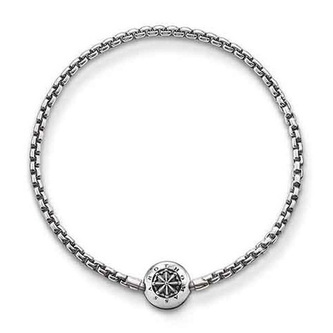 Náramek na korálky Thomas Sabo, KA0002-001-12-L17, Karma Beads, 925 Sterling silver, blackened