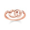 Prsten \"Spolu\" Thomas Sabo, TR2141-416-40-52, Sterling Silver, 925 Sterling silver, 18k rose gold plating, zirconia white