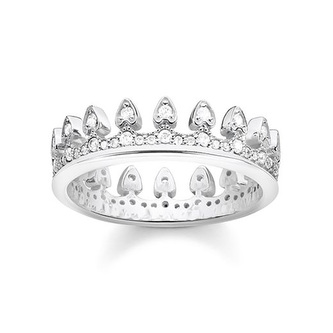 Prsten \"Koruna\" Thomas Sabo, TR2235-051-14-52, Sterling Silver, 925 Sterling silver, zirconia white