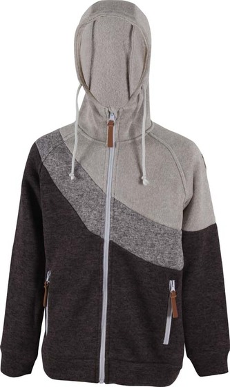TN dětská mikina s kapucí (Flatfleece) - černá - 122-128