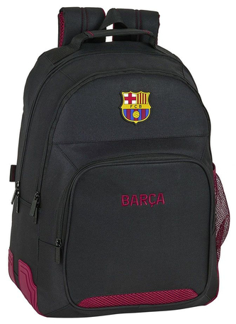 Školní batoh FC Barcelona: (objem 20 litrů|32 x 42 x 15 cm) černý polyester