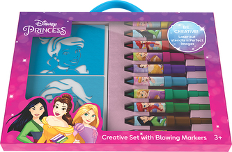 Kreatívny set s fúkacími fixami Princ