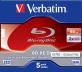 VERBATIM BD-RE Blu-Ray DL 50GB/ 2x/ 5pack/ jewel